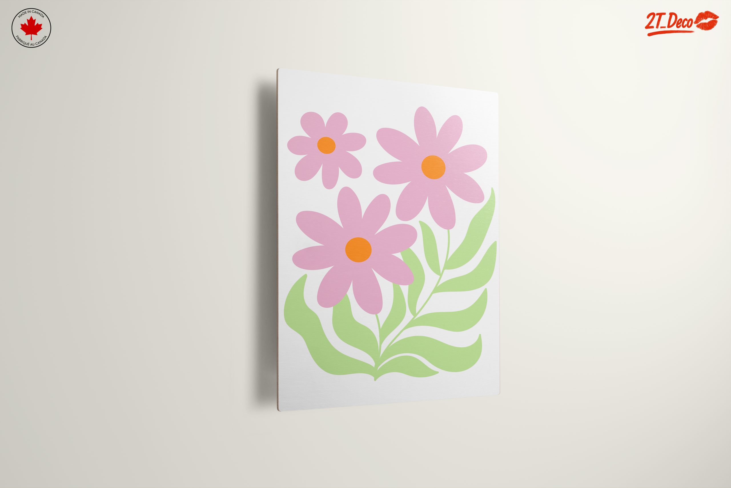 Stylized Pink Floral Art for Minimalist Decor - Image 13