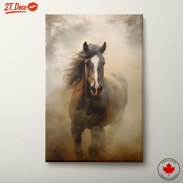 Majestic Horse in Misty Background