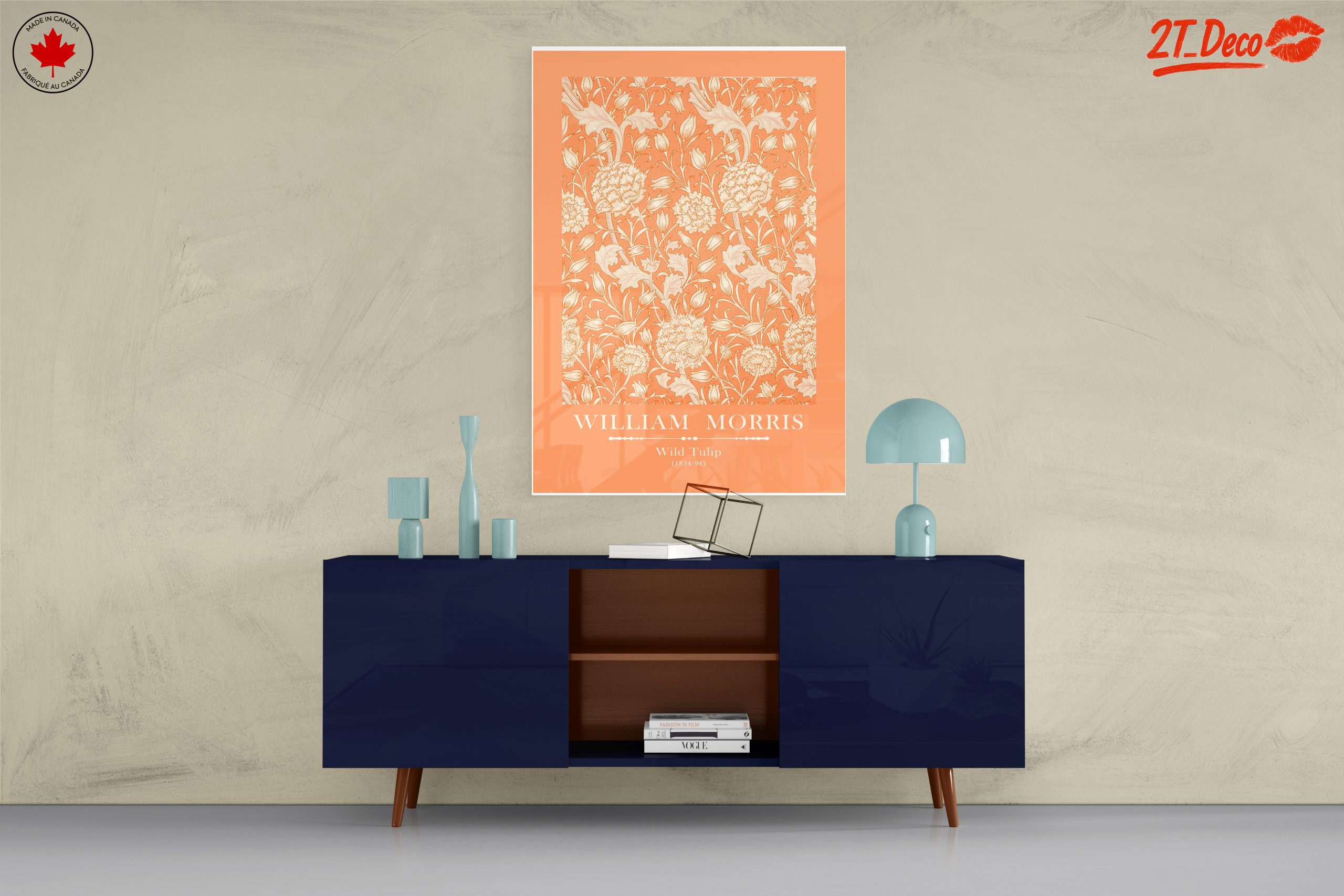 William Morris Wild Tulip Floral Design Art - Image 8