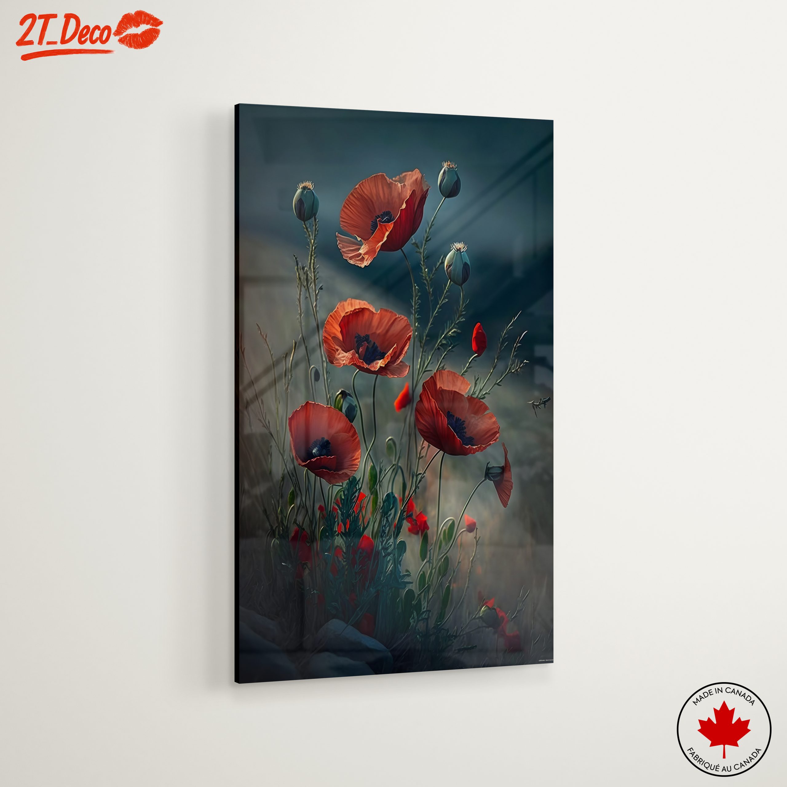 Elegant Botanical Poppy Artwork - Image 6