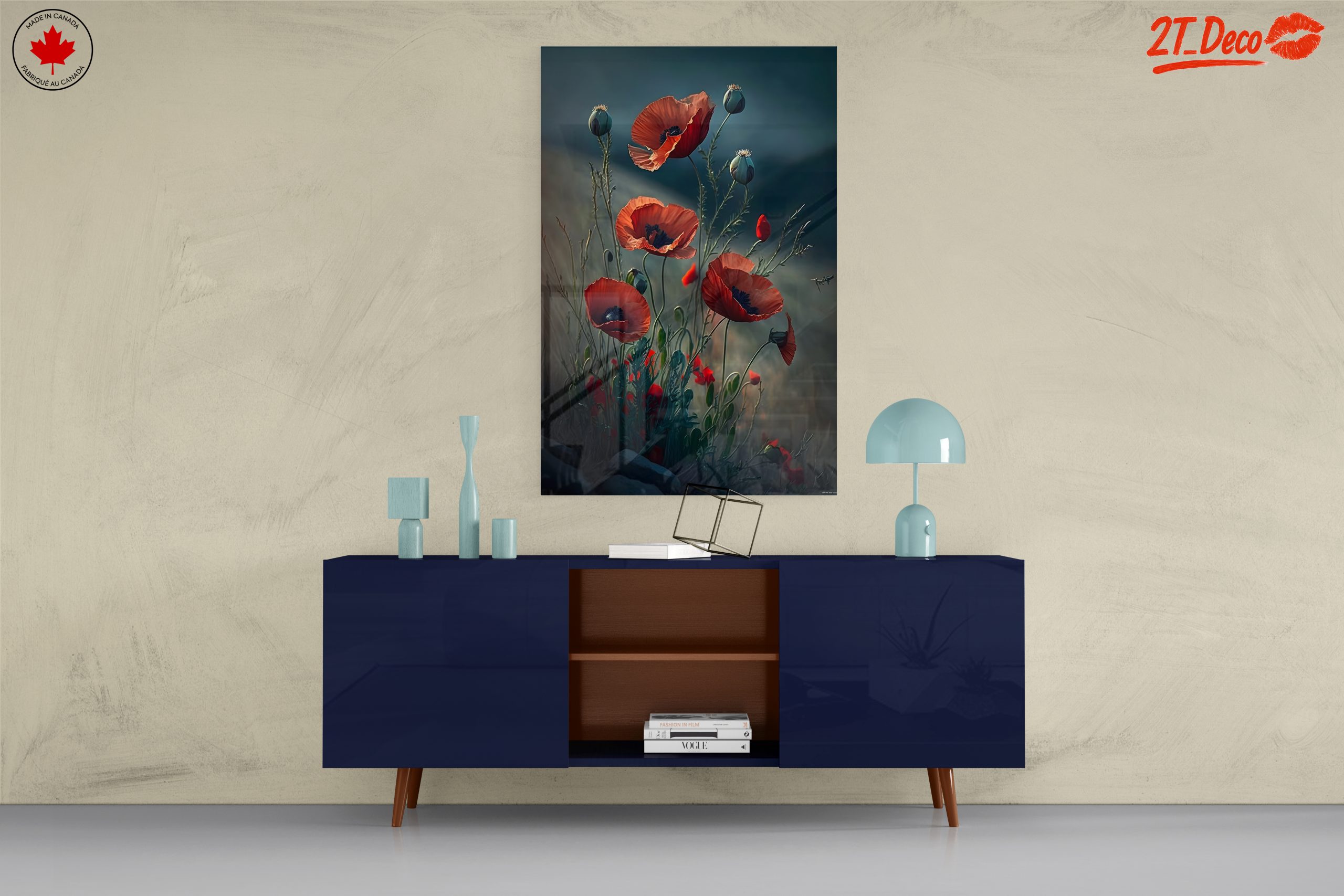 Elegant Botanical Poppy Artwork - Image 8