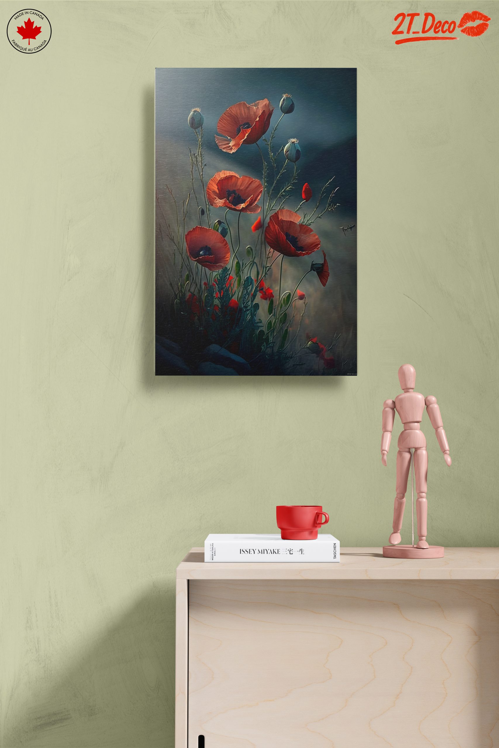 Elegant Botanical Poppy Artwork - Image 14