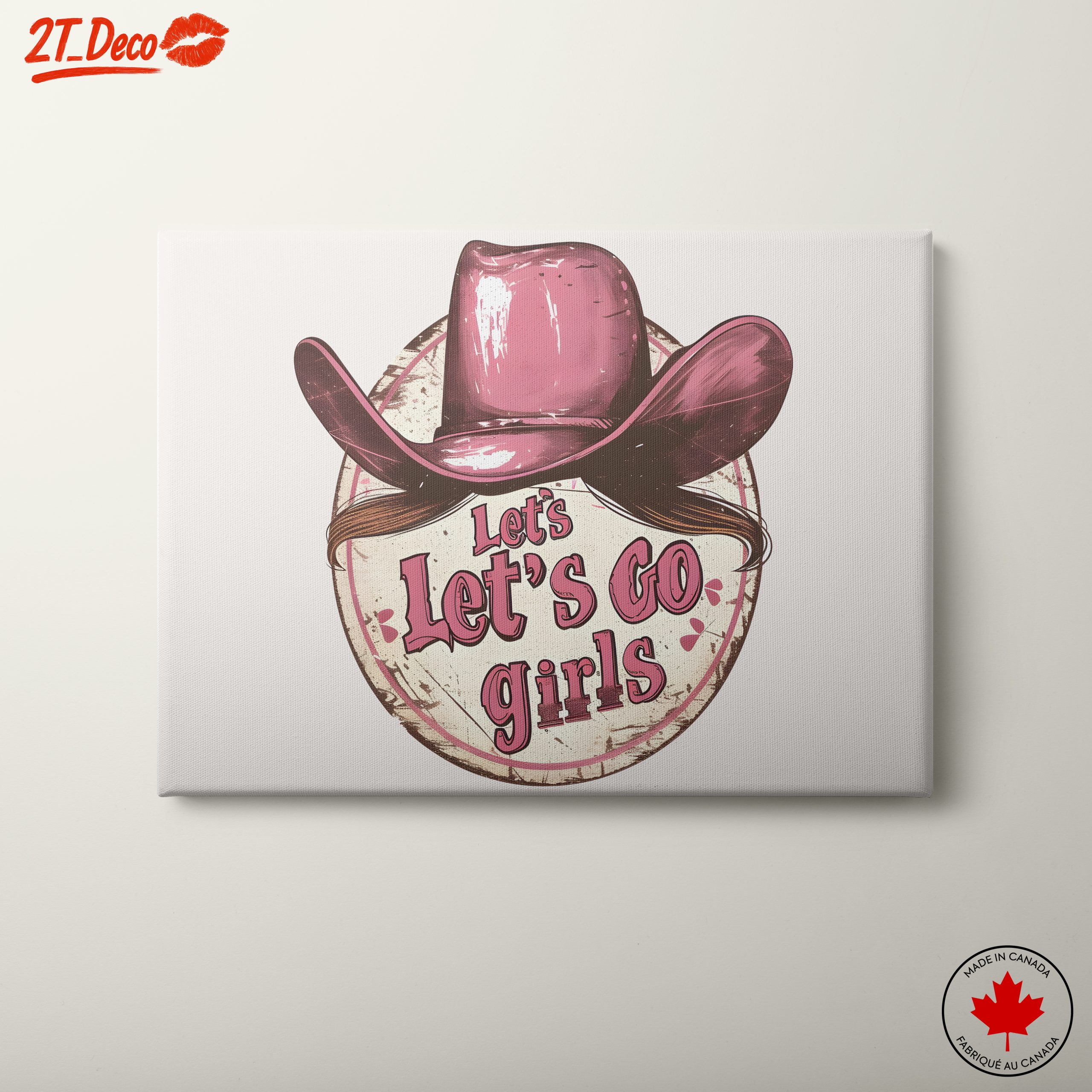 Let's Go Girls Retro Cowgirl Art