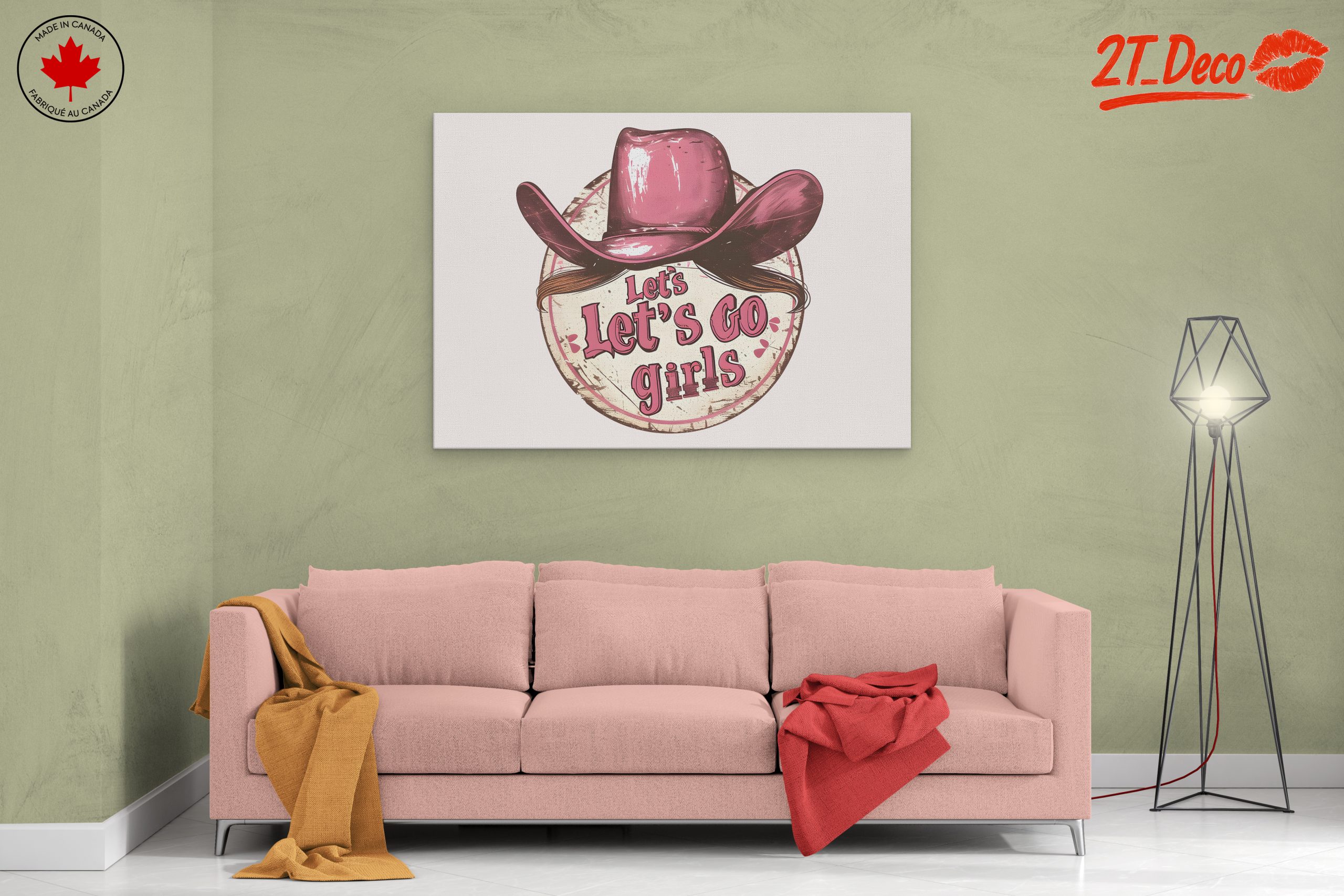 Let's Go Girls Retro Cowgirl Art - Image 2