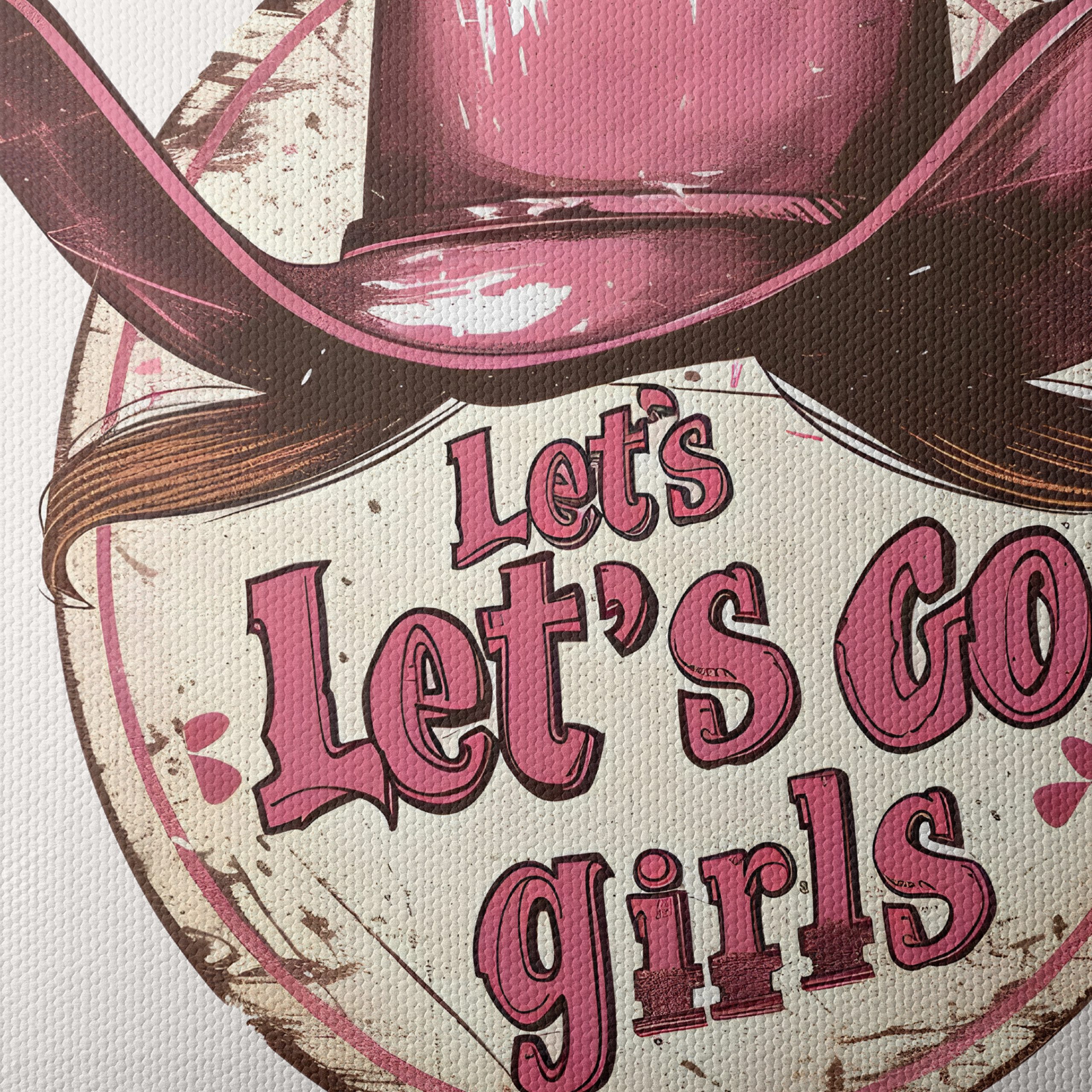 Let's Go Girls Retro Cowgirl Art - Image 4