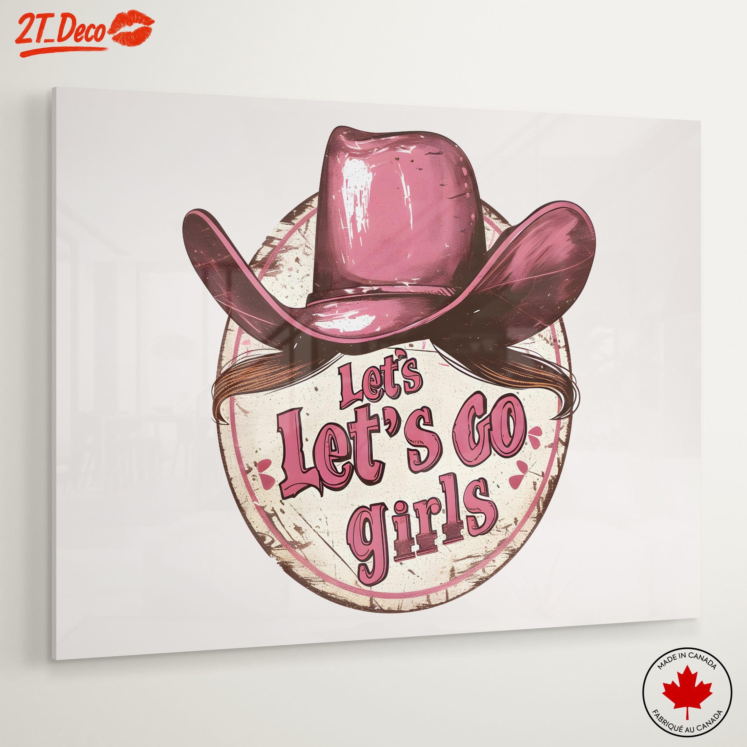 Let's Go Girls Retro Cowgirl Art - Image 6