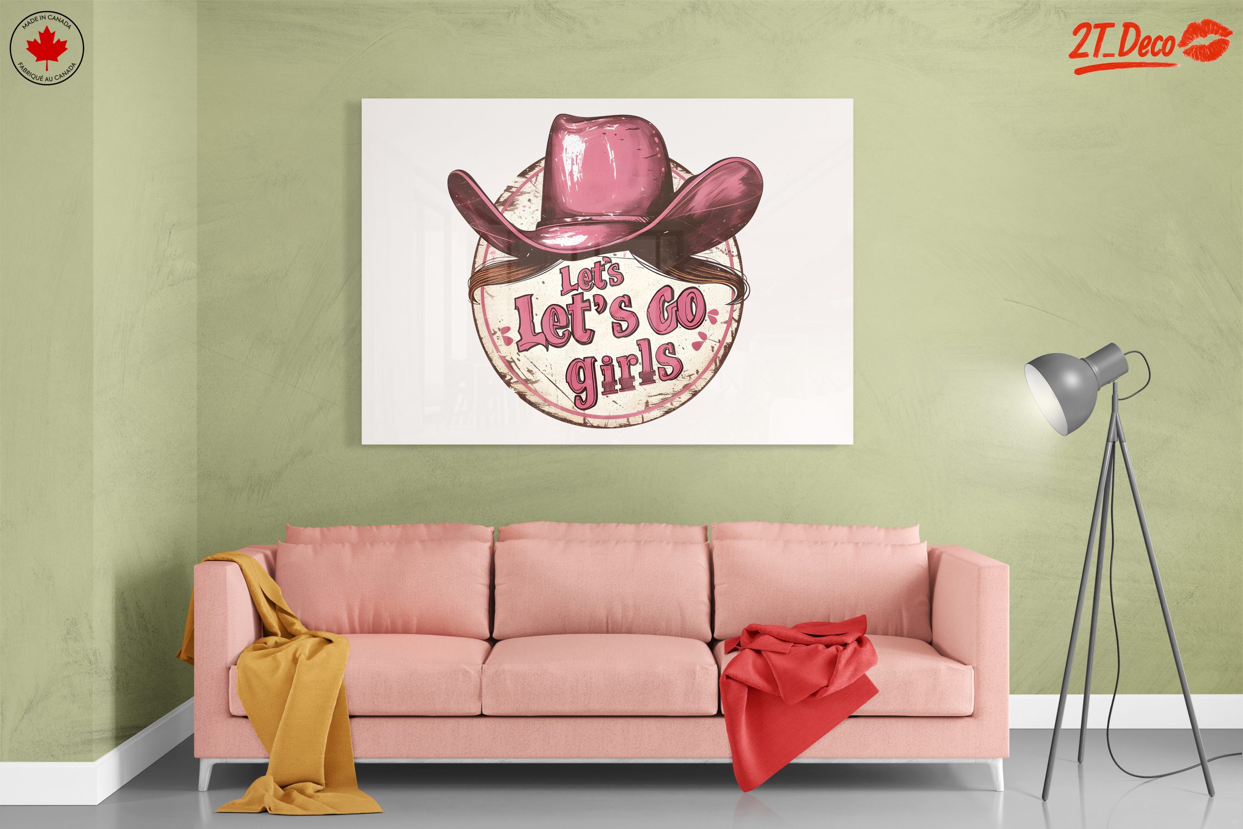 Let's Go Girls Retro Cowgirl Art - Image 7