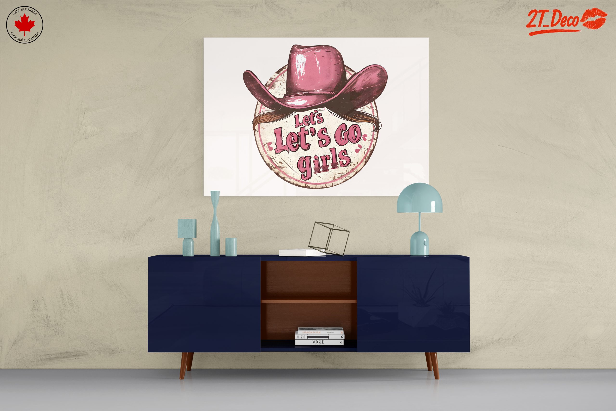Let's Go Girls Retro Cowgirl Art - Image 8