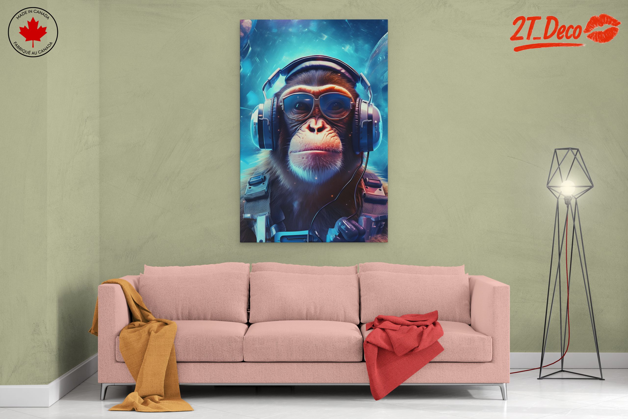Stylish Monkey in Headphones and Sunglasses - Image 2