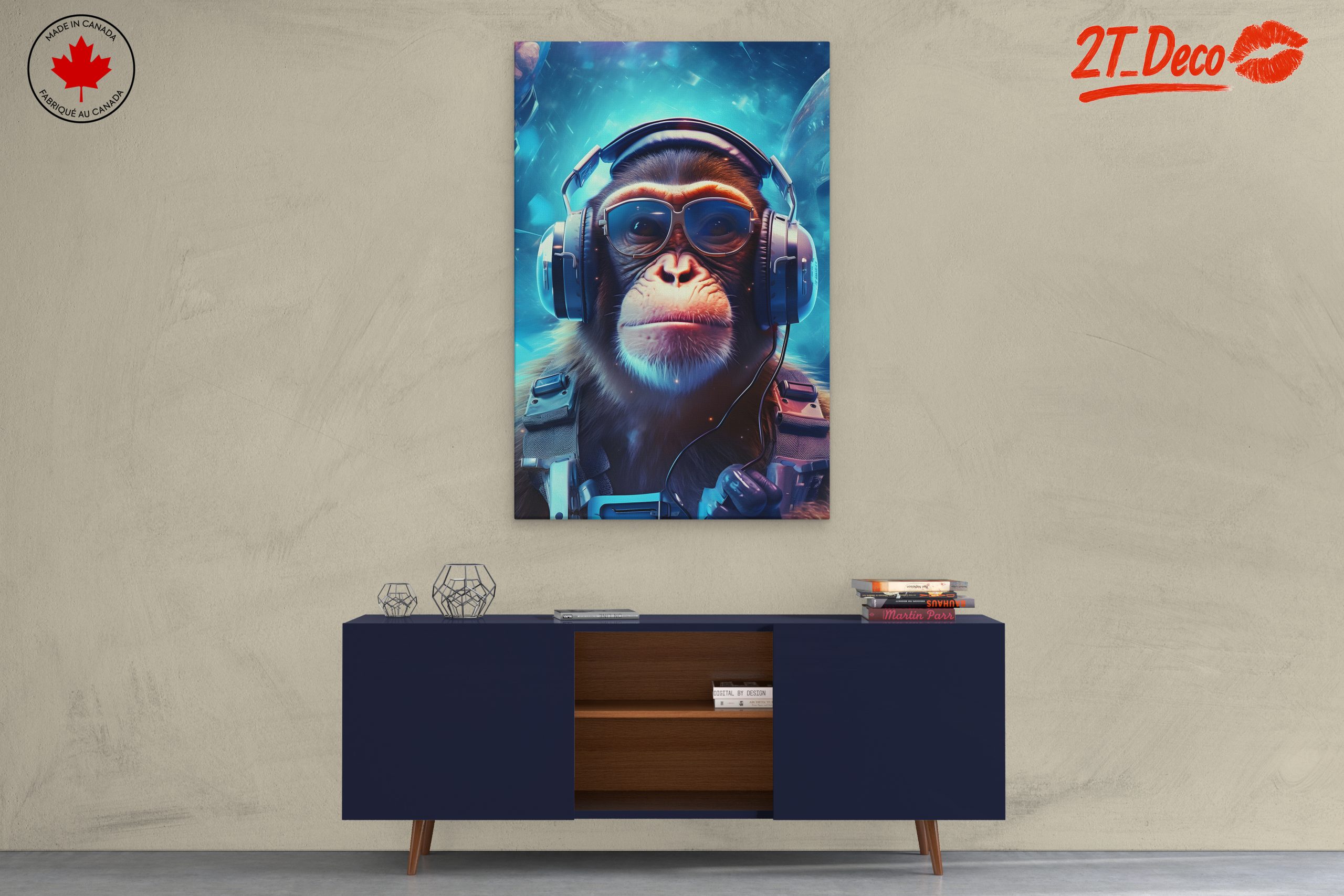 Stylish Monkey in Headphones and Sunglasses - Image 3
