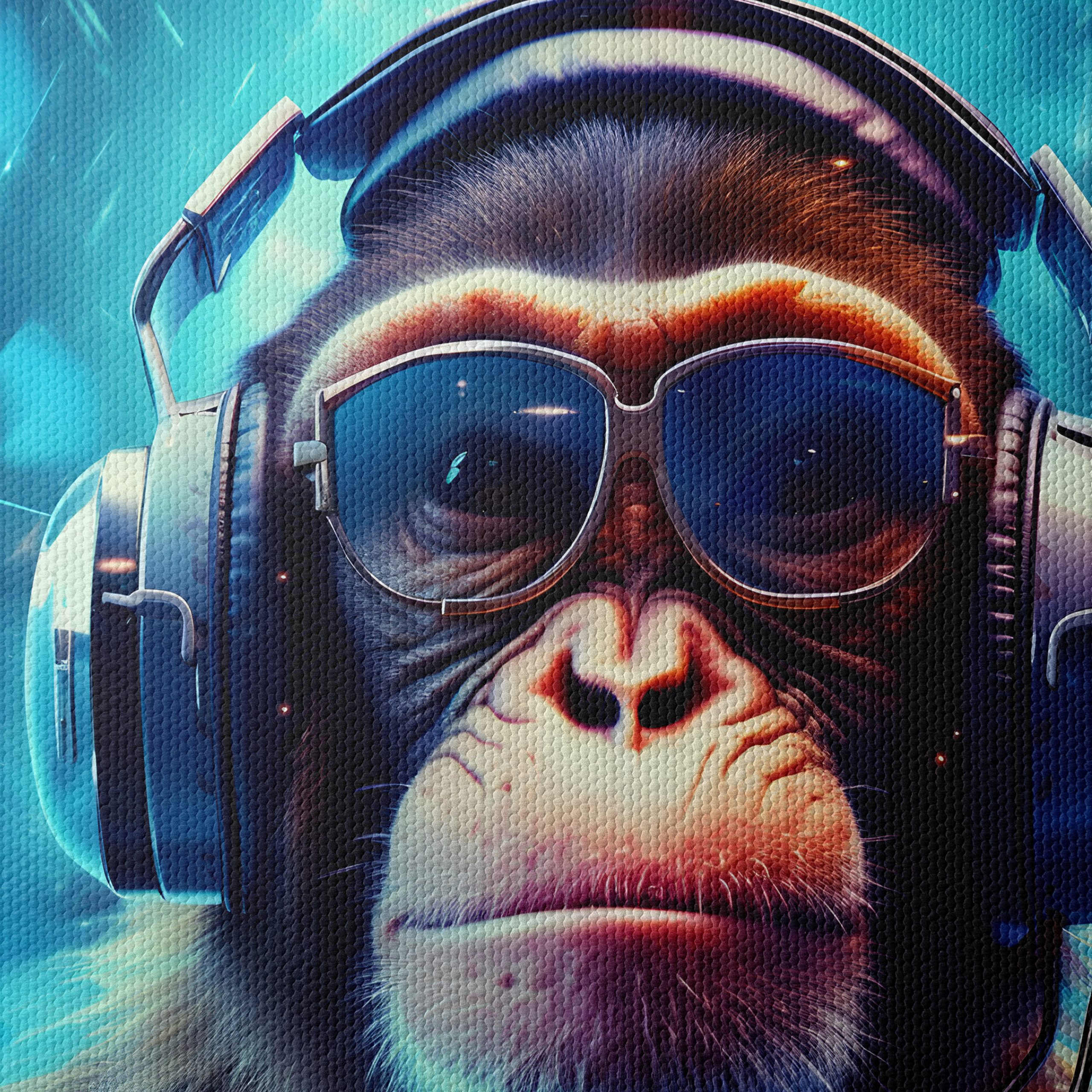 Stylish Monkey in Headphones and Sunglasses - Image 4