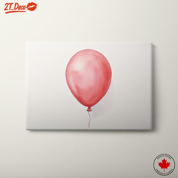 Whimsical Red Balloon Art