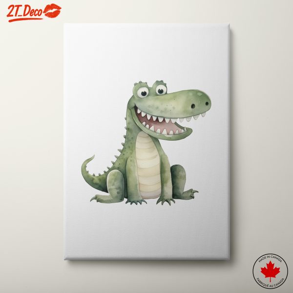 Cheerful Cartoon Crocodile Illustration