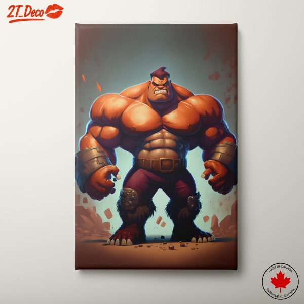 Muscular Animated Character Illustration