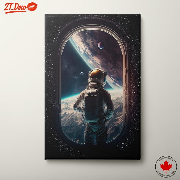 Astronaut Looking into the Cosmic Universe