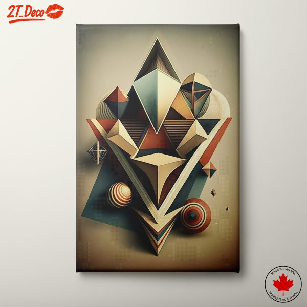 Geometric Abstract Art with Vibrant Textures