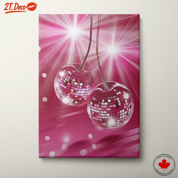 Vibrant Playful Abstract Artwork with Disco Balls