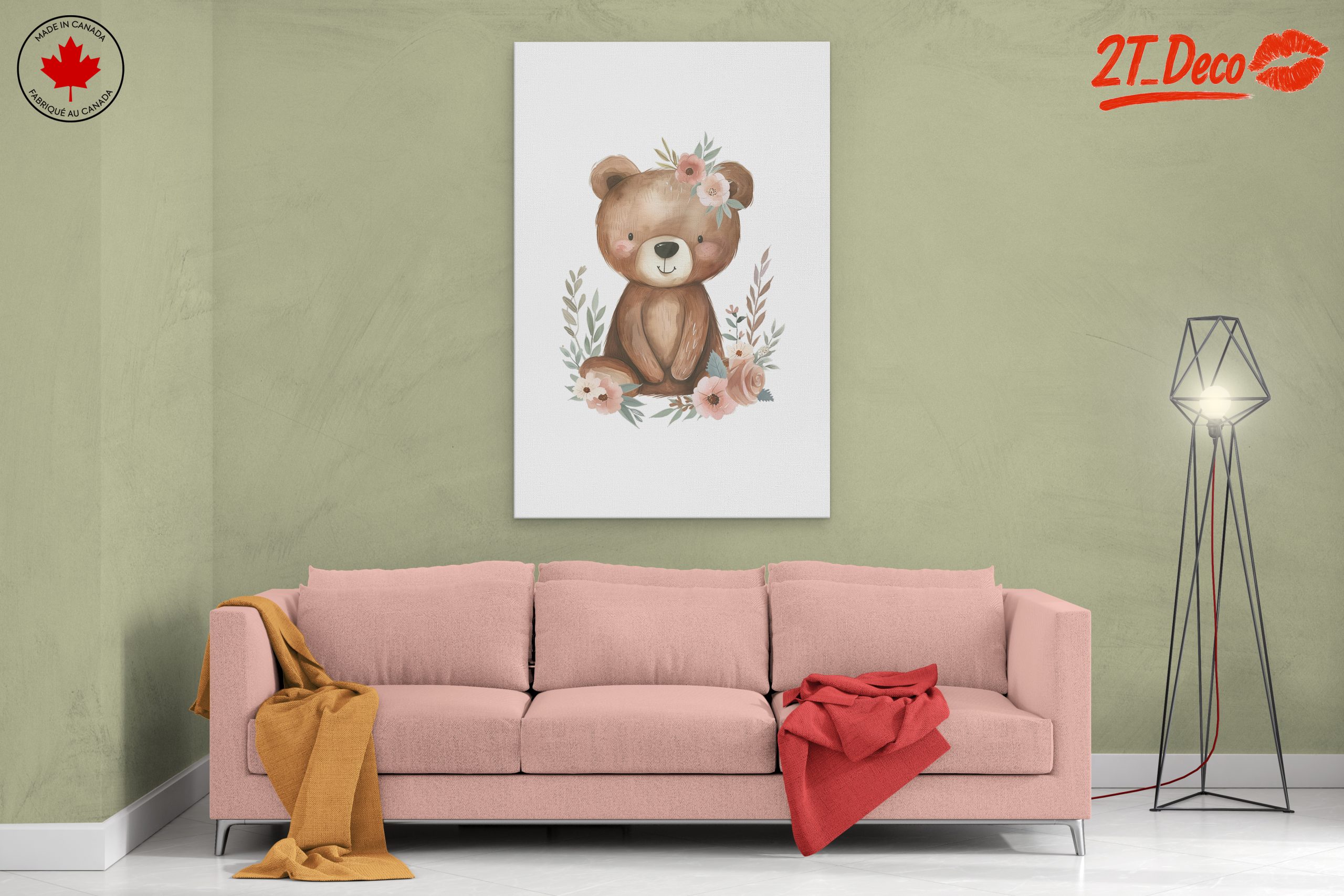 Charming Bear Surrounded by Flowers - Image 2