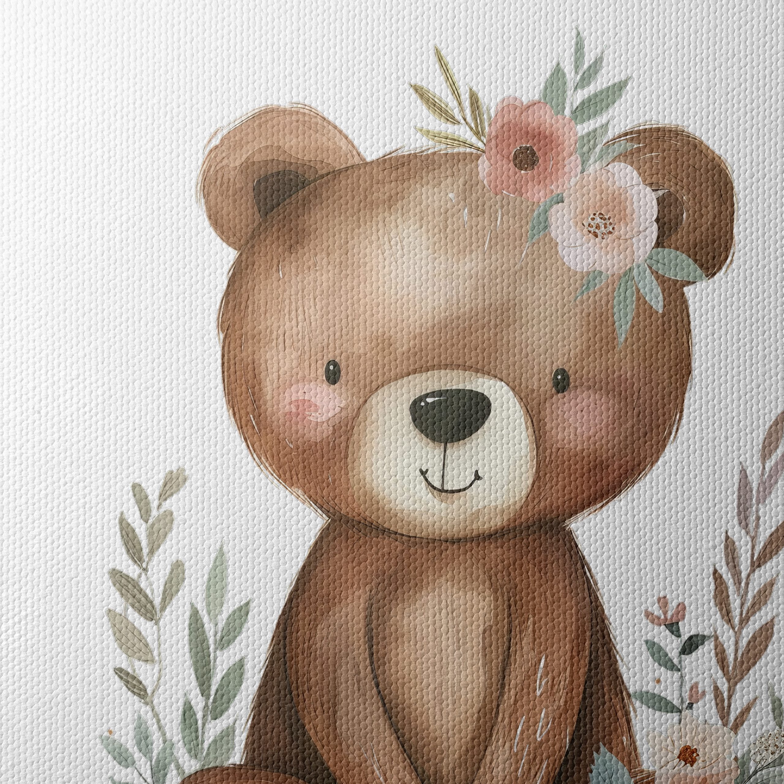 Charming Bear Surrounded by Flowers - Image 4