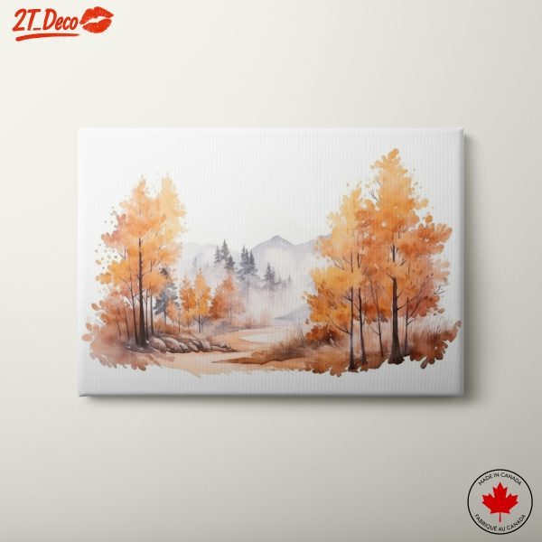 Autumn Landscape with Vibrant Trees