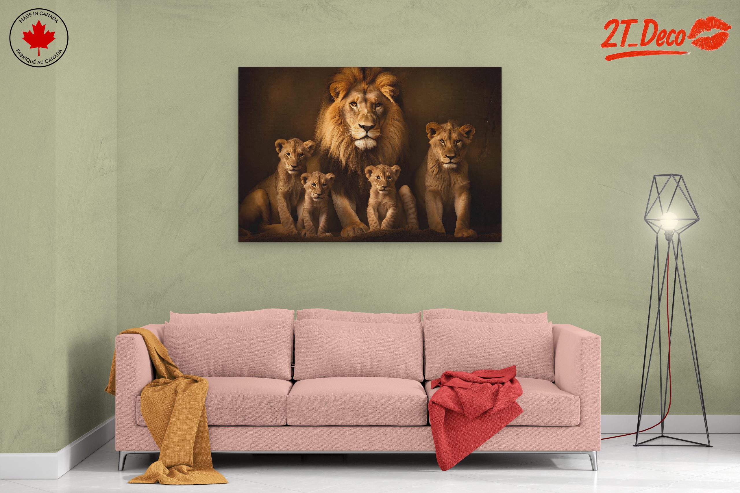 Majestic Lion Family Portrait 4 - Image 2