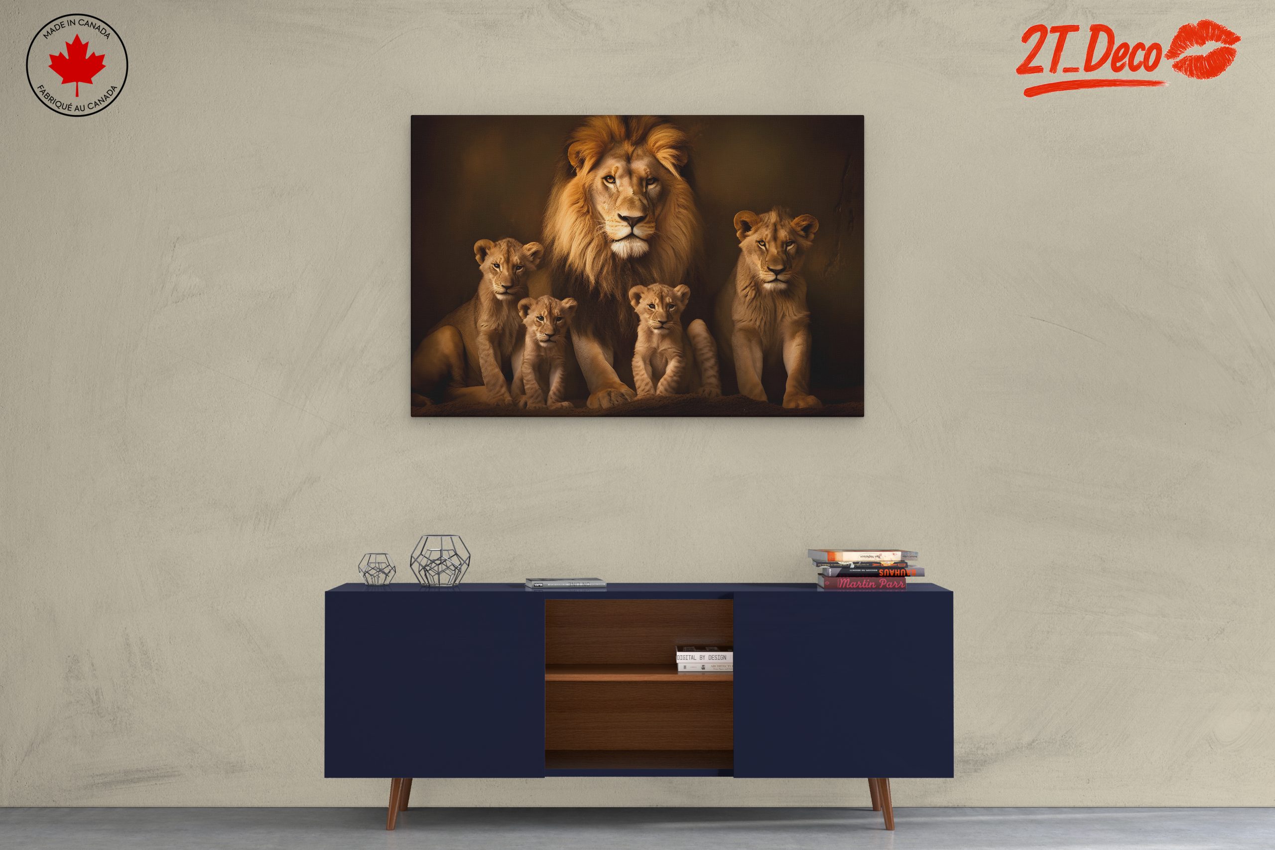 Majestic Lion Family Portrait 4 - Image 3