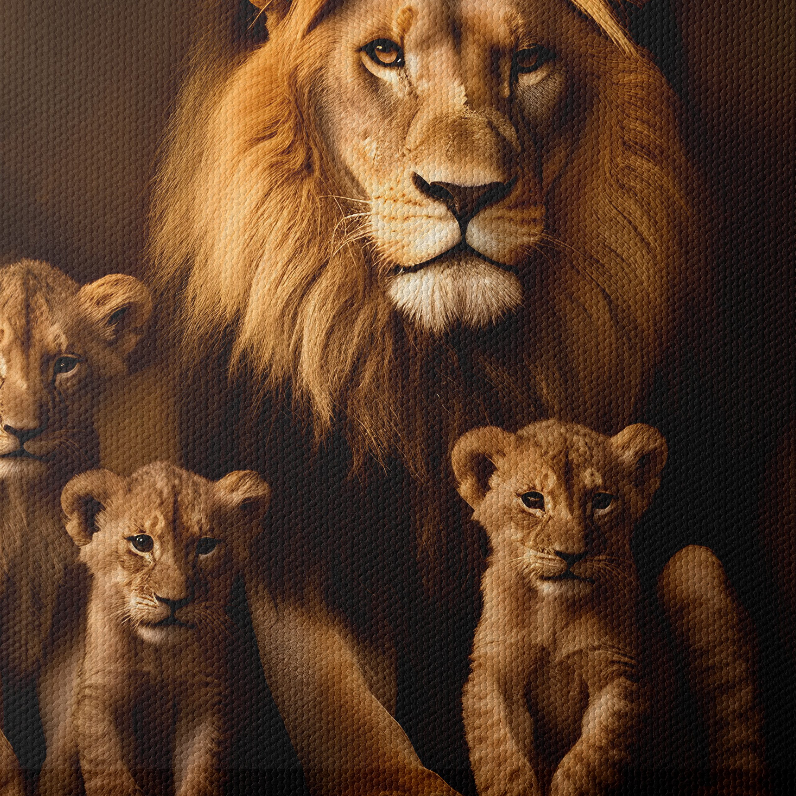 Majestic Lion Family Portrait 4 - Image 4