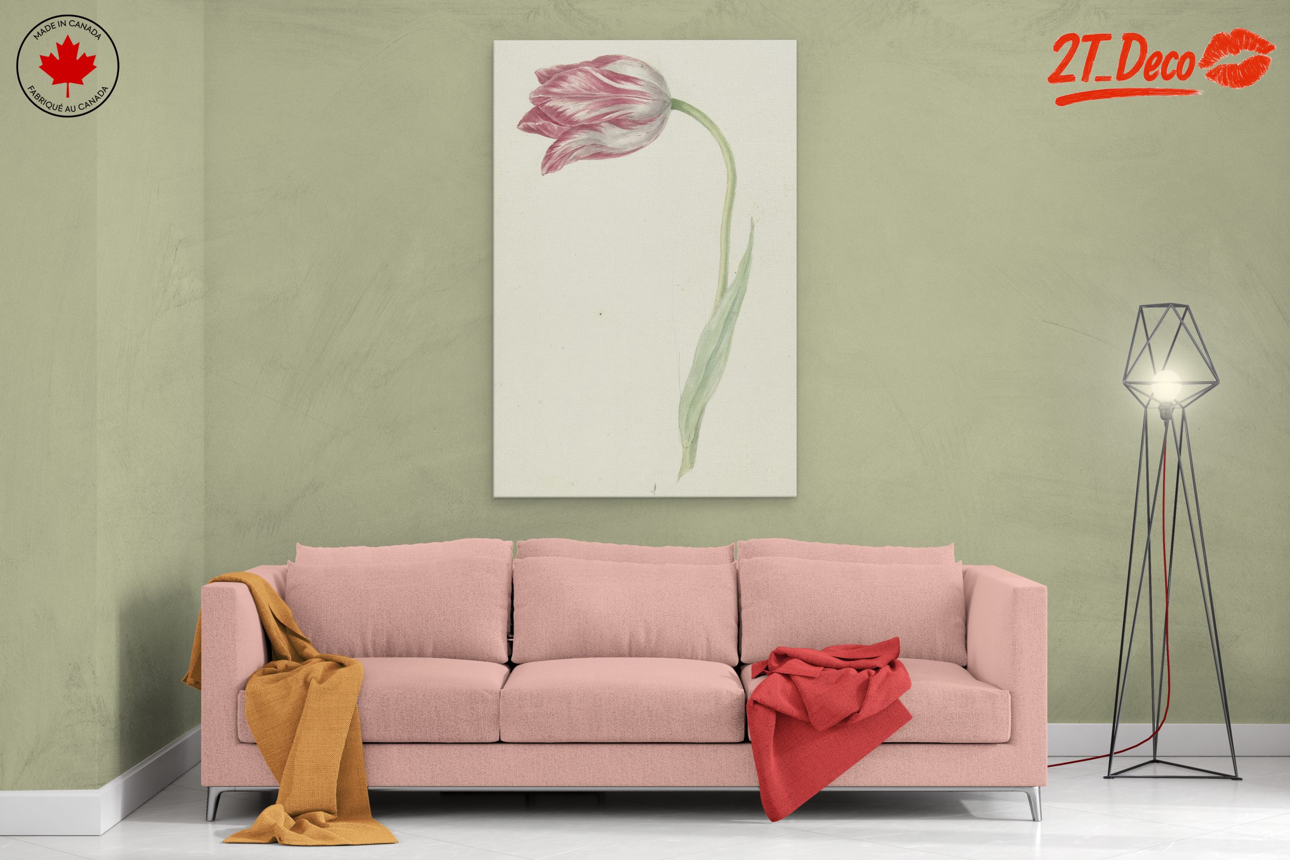 Delicate Botanical Tulip Artwork - Image 2