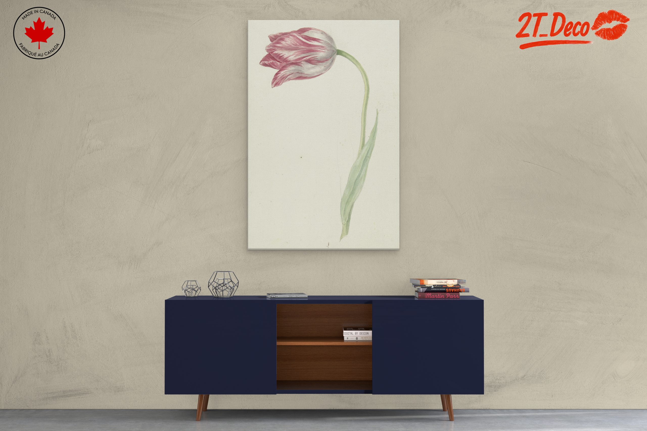 Delicate Botanical Tulip Artwork - Image 3