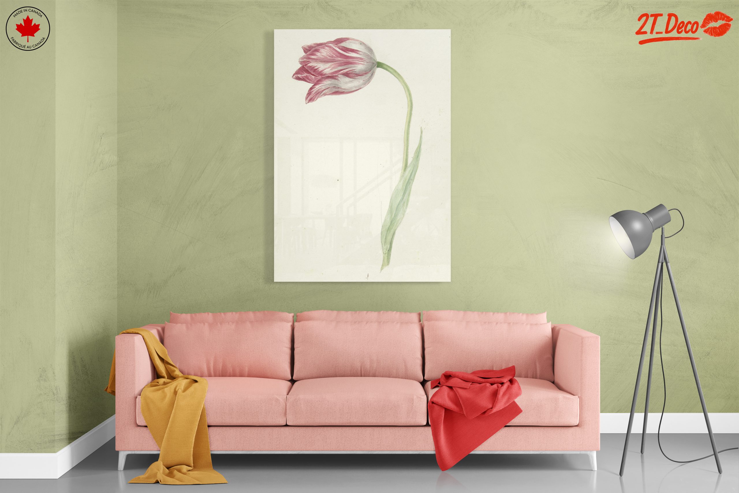 Delicate Botanical Tulip Artwork - Image 7