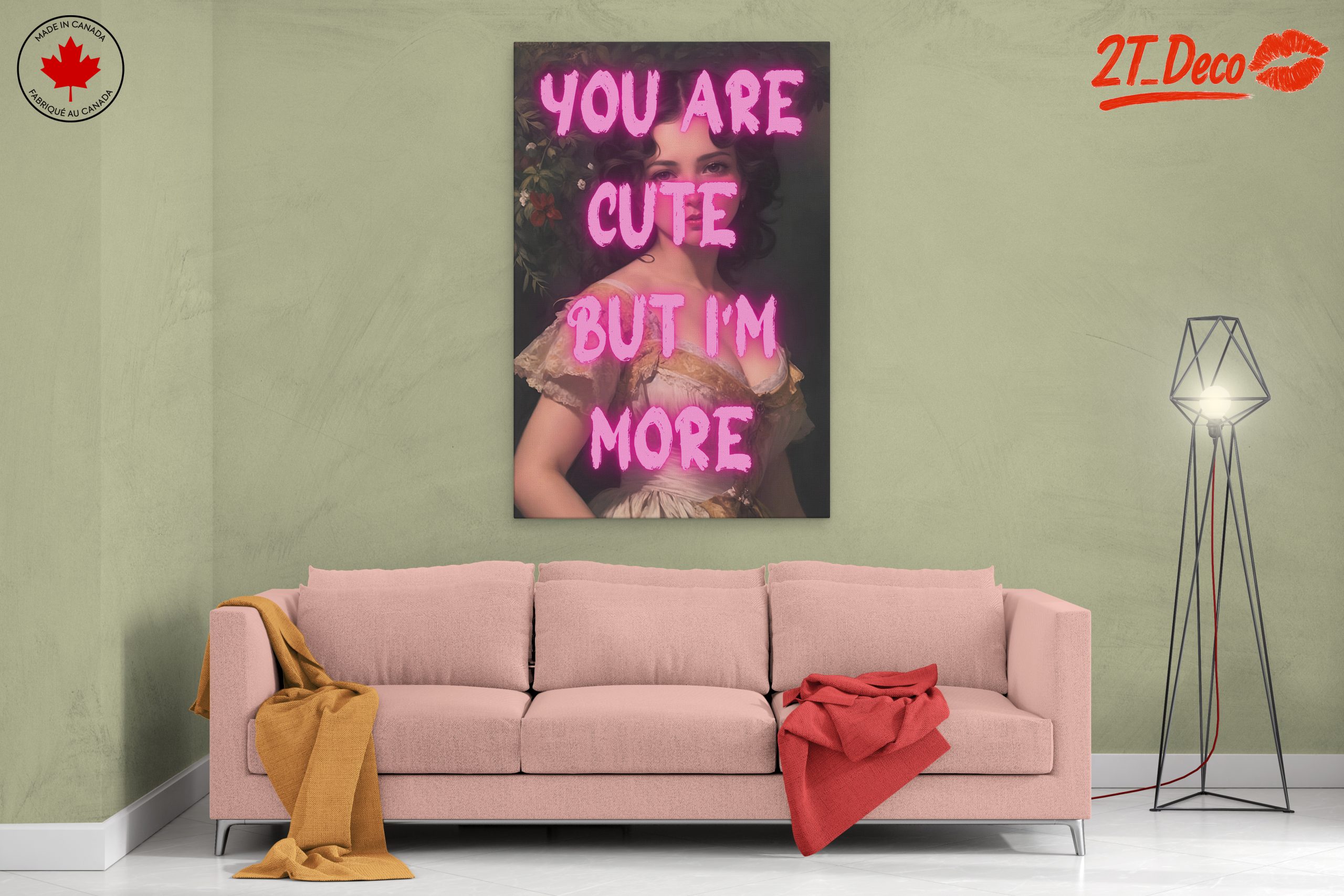 Contemporary Portrait with Playful Text - Image 2