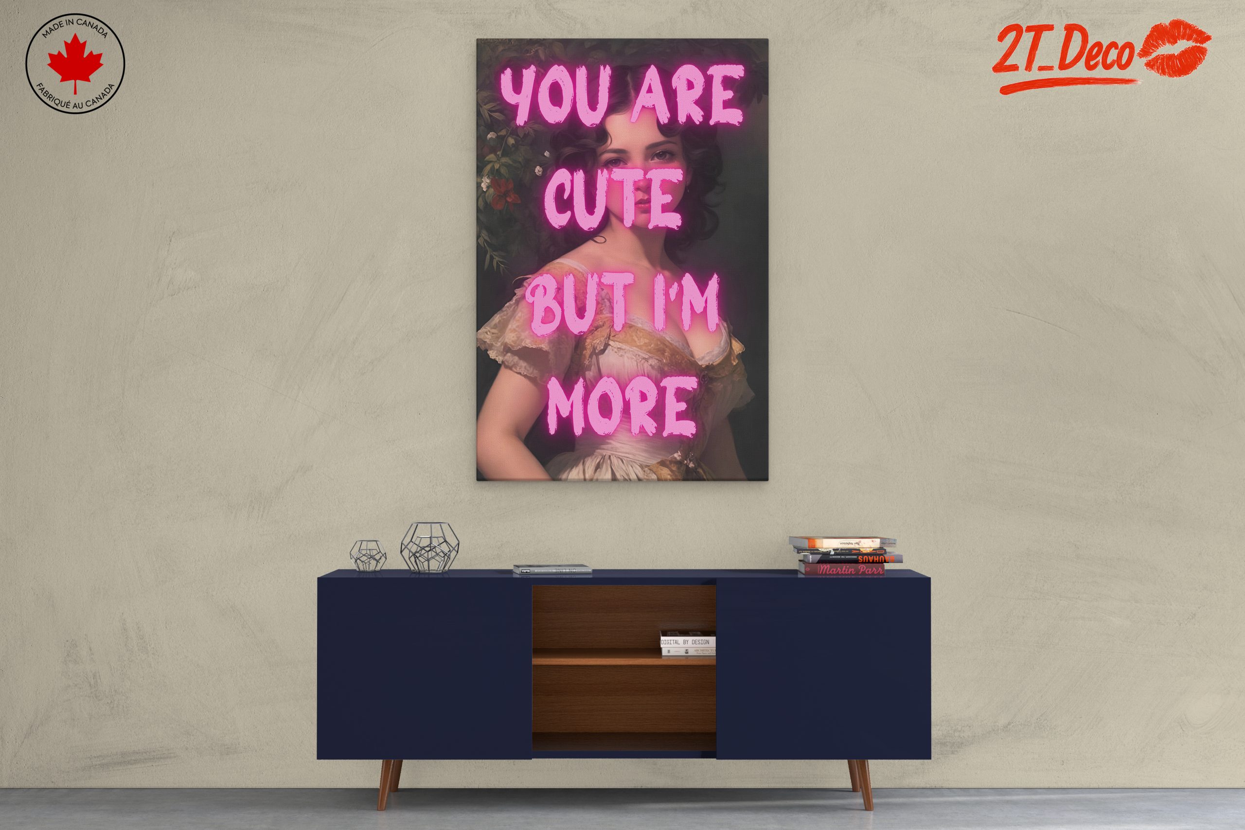 Contemporary Portrait with Playful Text - Image 3