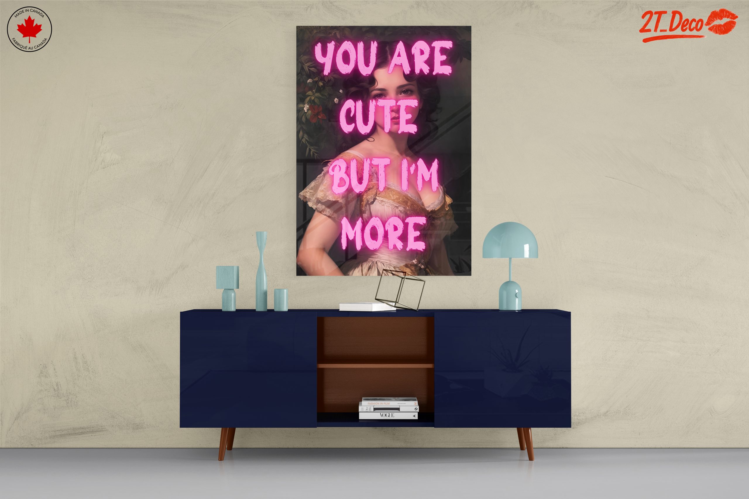 Contemporary Portrait with Playful Text - Image 8