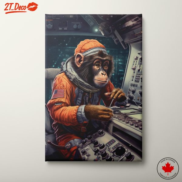 Monkey Astronaut in Space