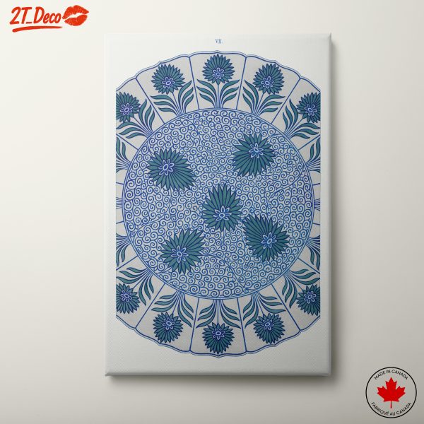 Intricate Floral Blue Pattern Art
