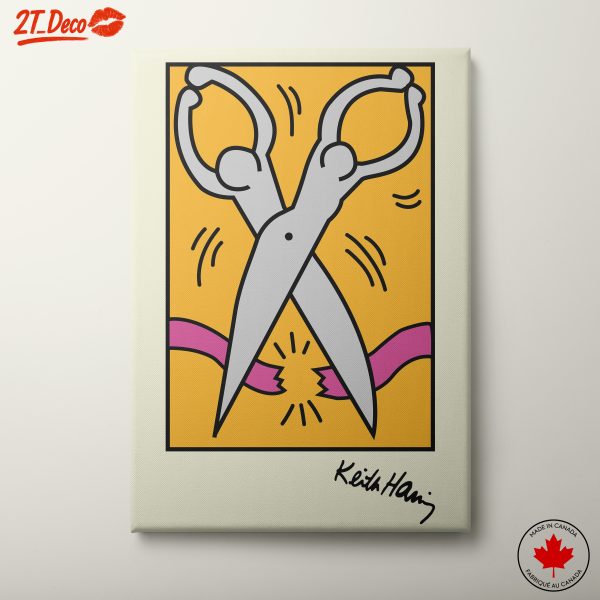 Dynamic Scissors Artwork in Pop Art Style