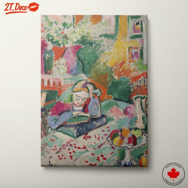 Vibrant Reading Woman in Contemporary Style