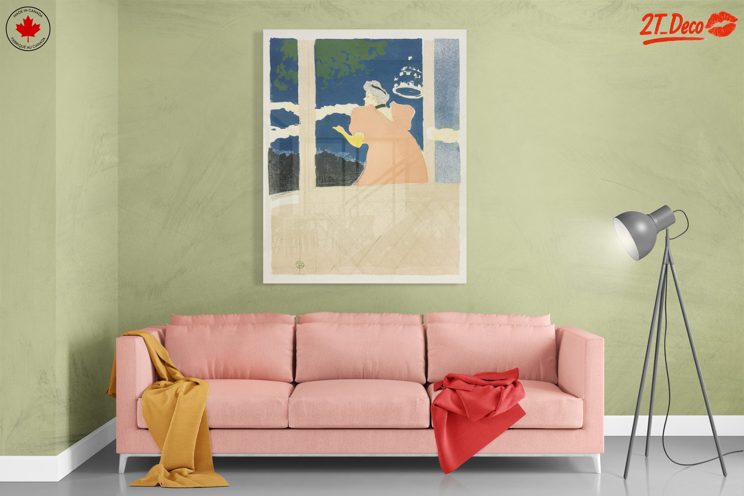 Woman in Pink Dress Gazing Out the Window - Image 7
