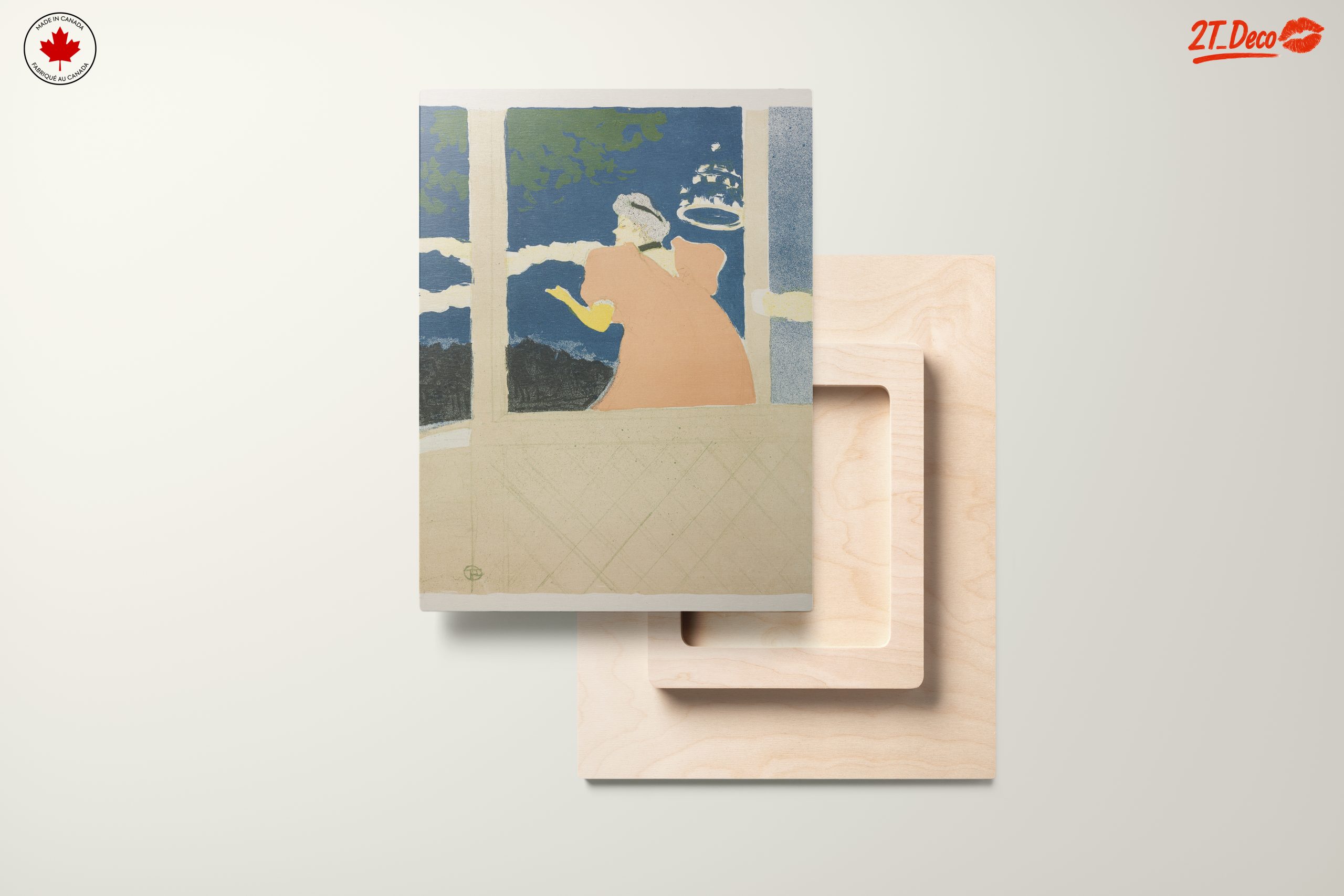 Woman in Pink Dress Gazing Out the Window - Image 11