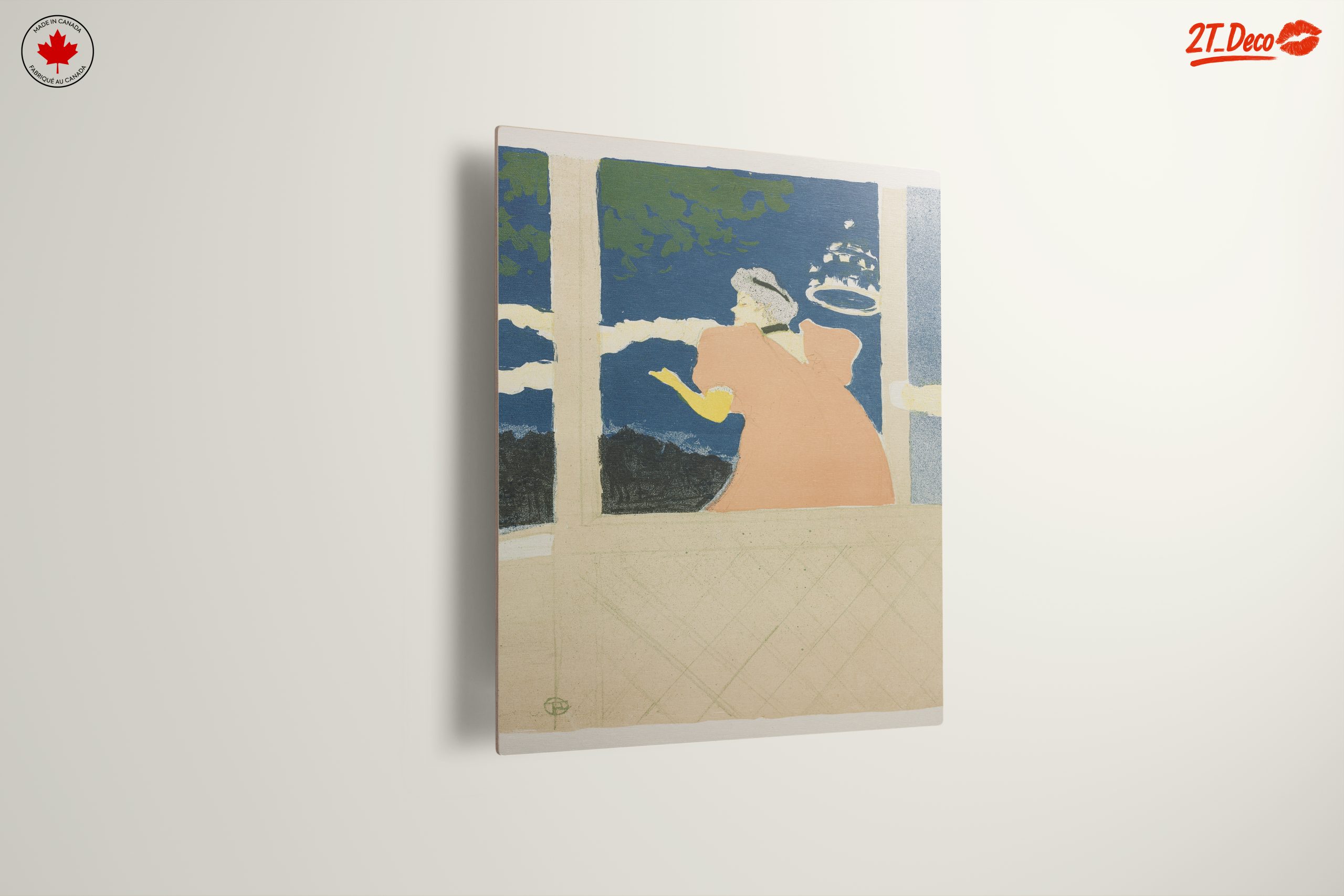 Woman in Pink Dress Gazing Out the Window - Image 13