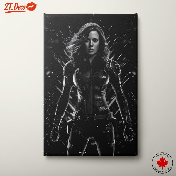 Powerful Black Widow Character Art
