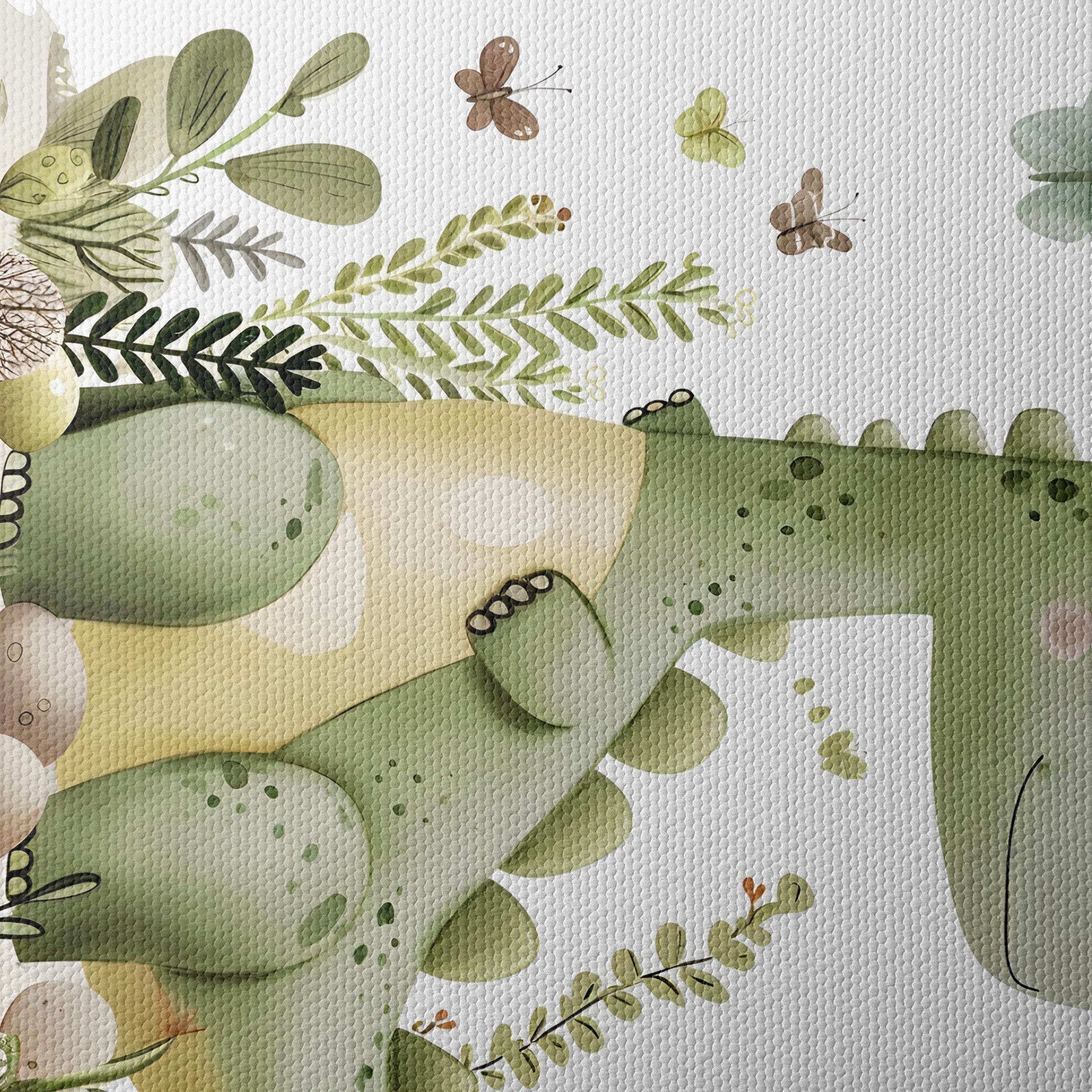 Whimsical Dinosaur and Butterflies Artwork - Image 4