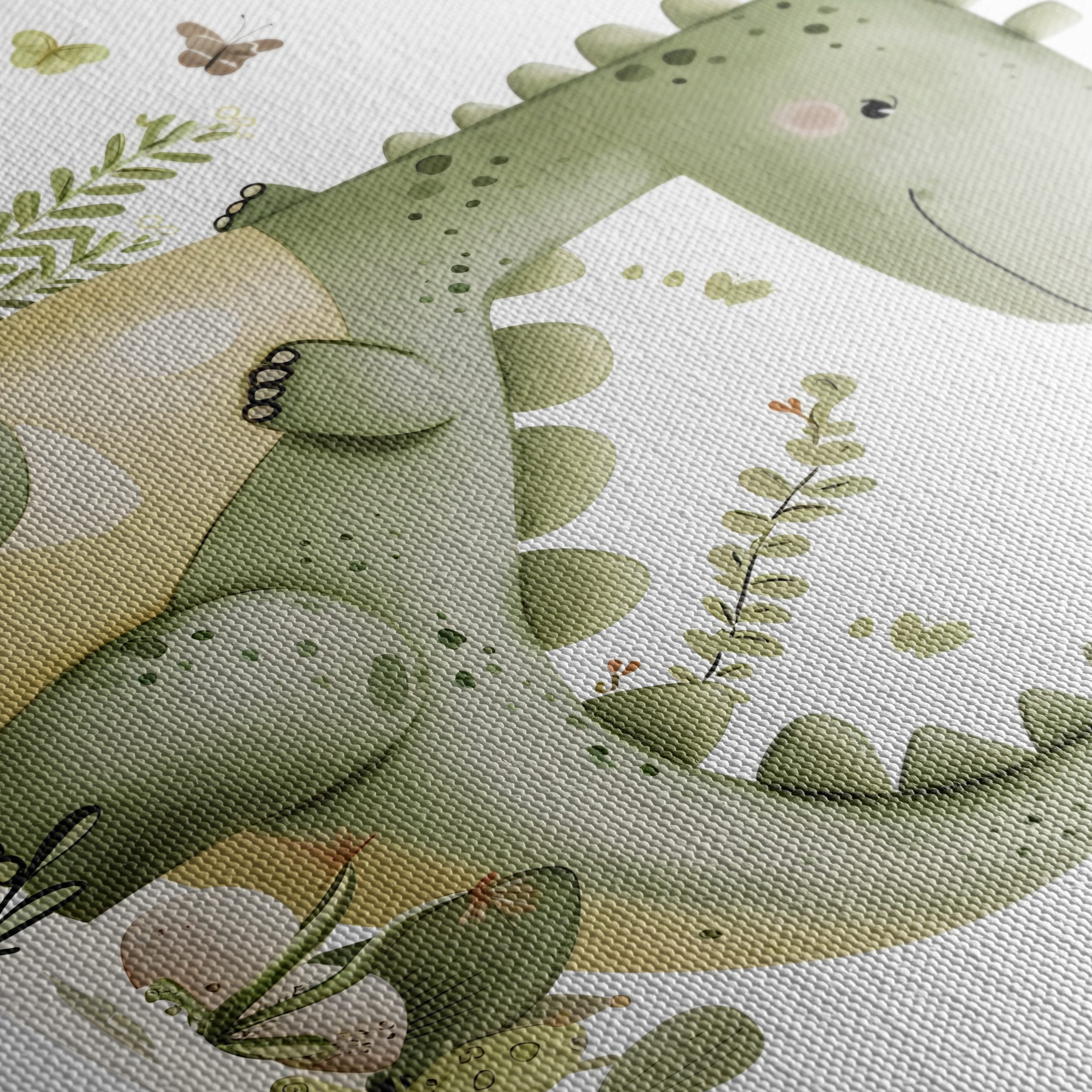 Whimsical Dinosaur and Butterflies Artwork - Image 5
