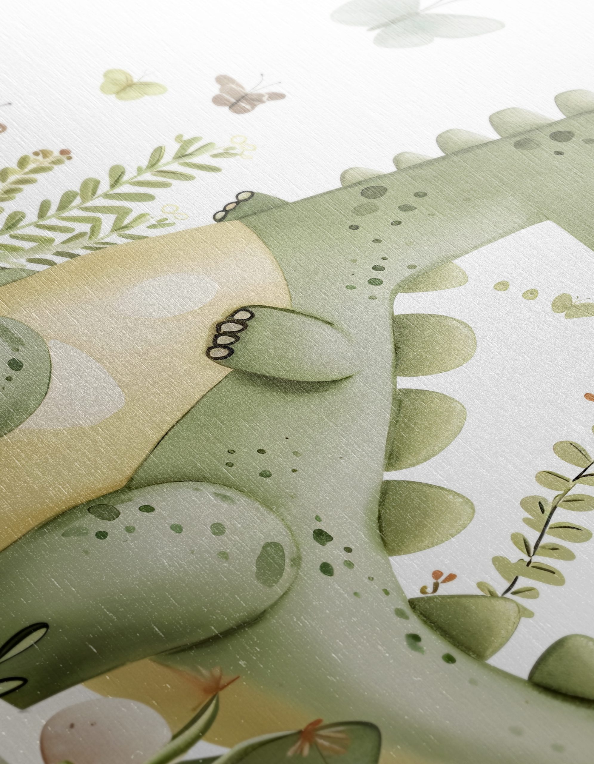 Whimsical Dinosaur and Butterflies Artwork - Image 12