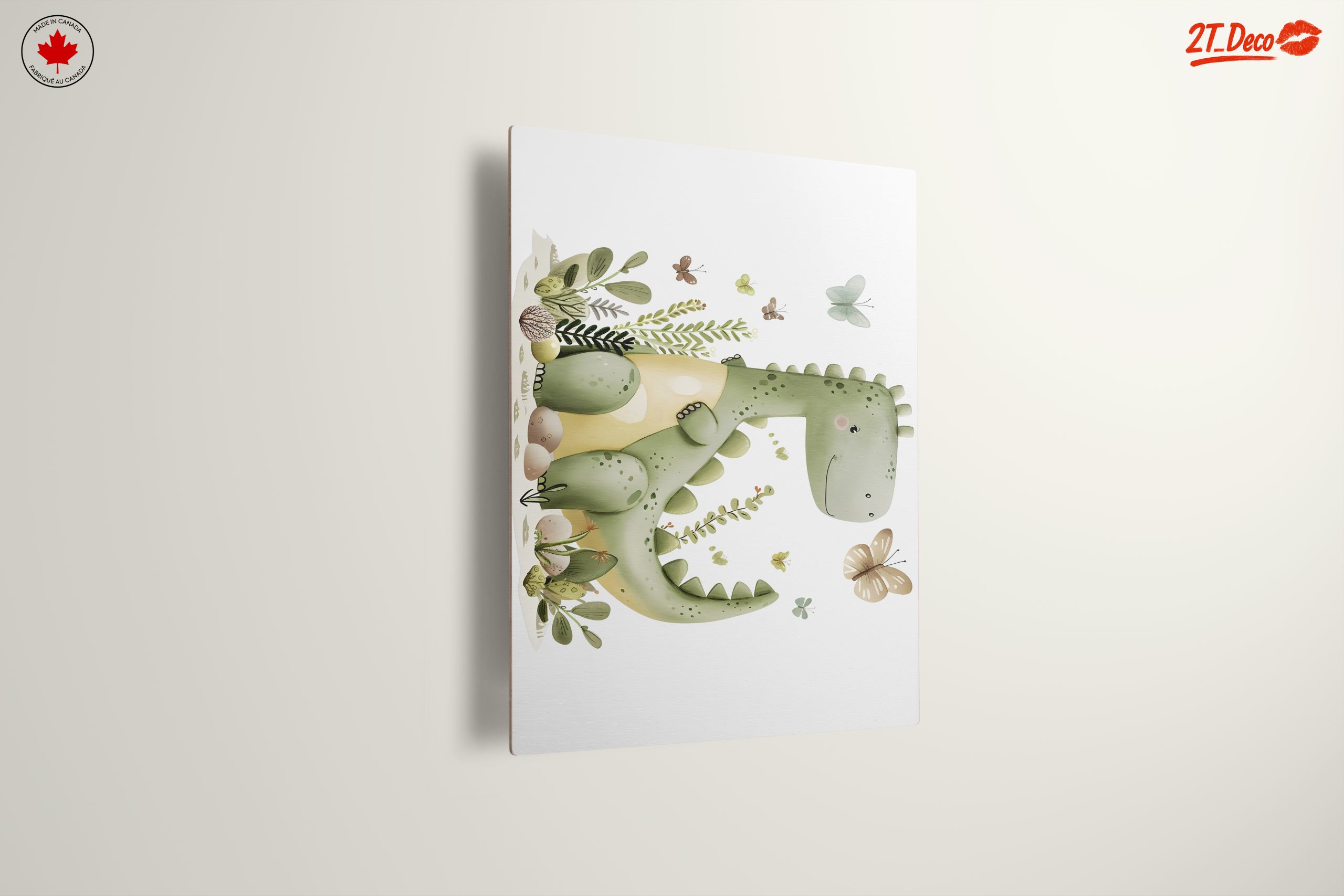 Whimsical Dinosaur and Butterflies Artwork - Image 13