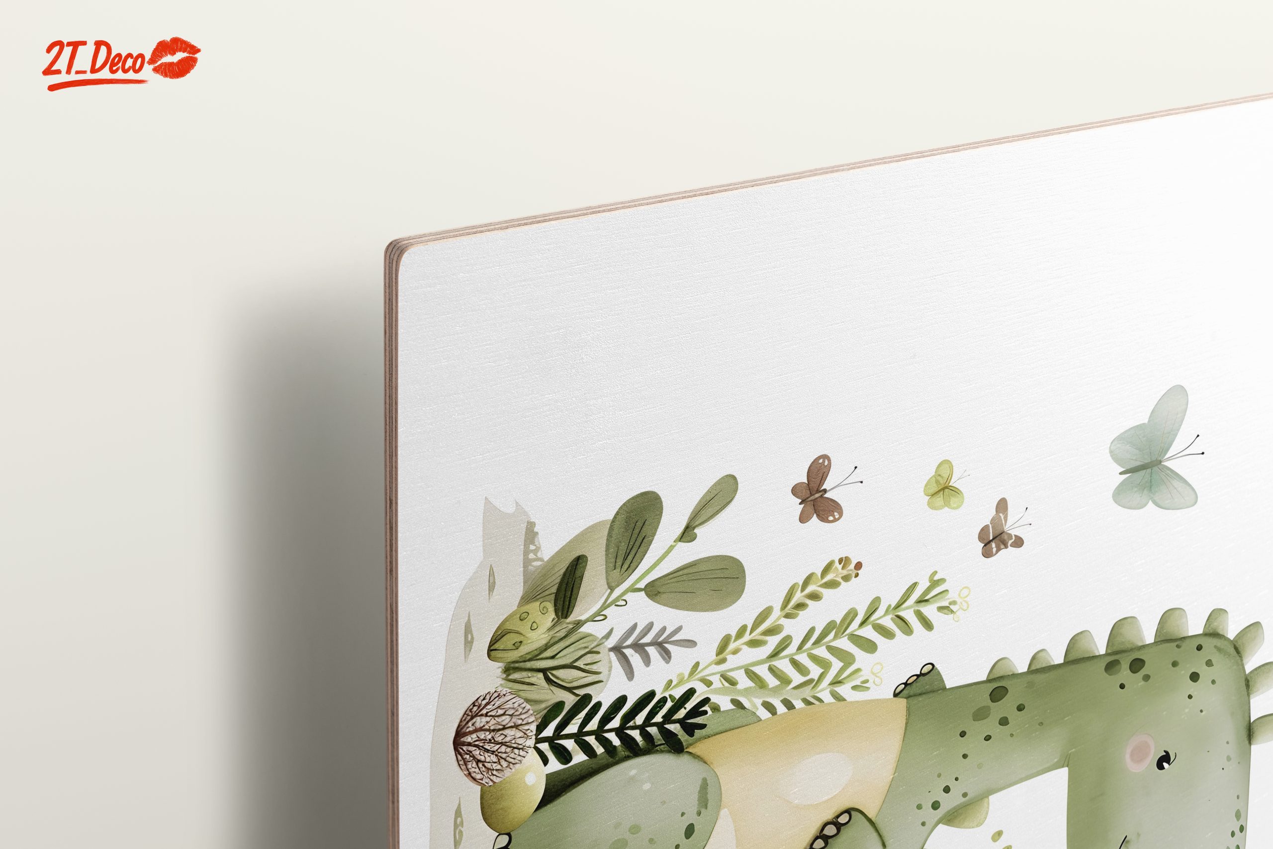 Whimsical Dinosaur and Butterflies Artwork - Image 15