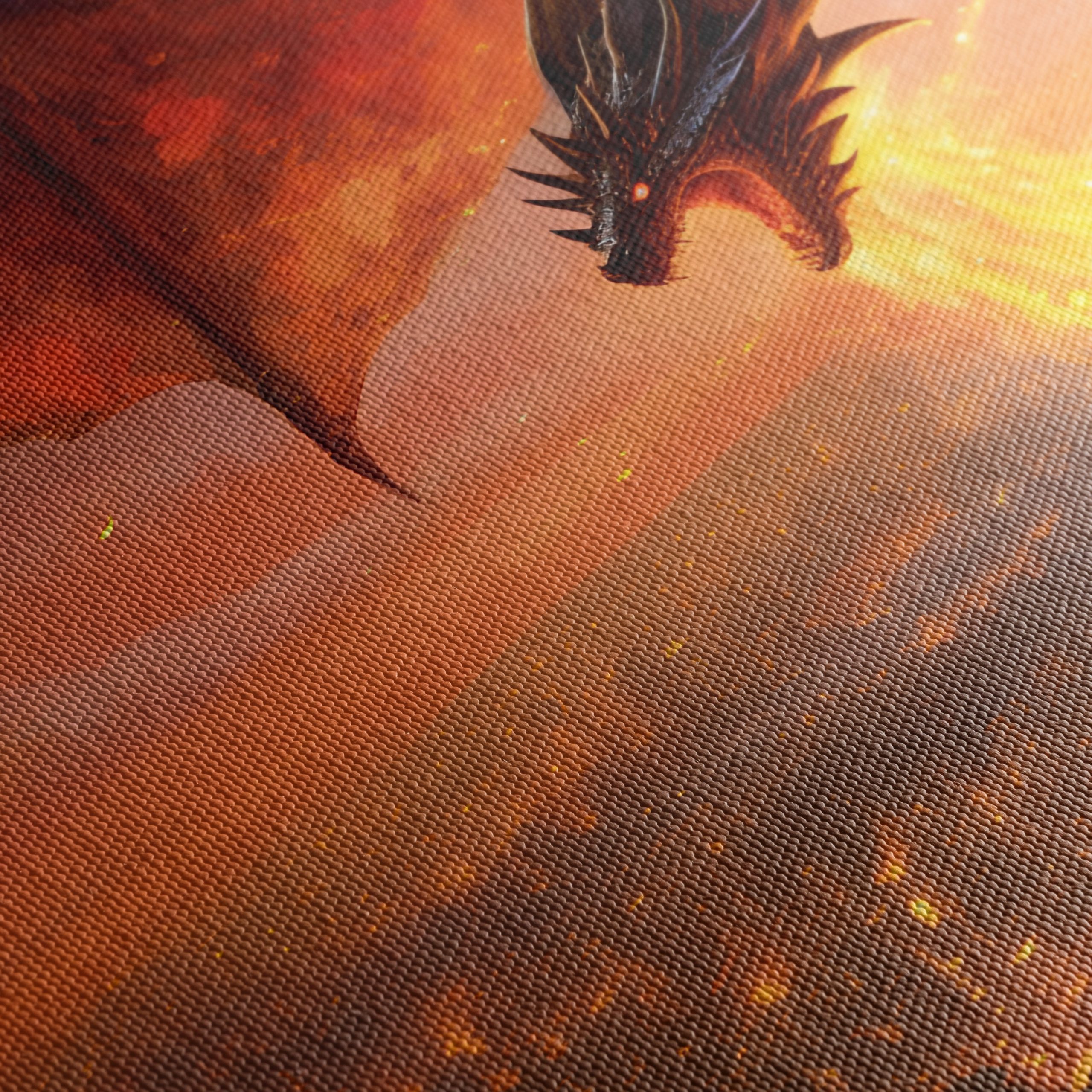 Majestic Dragon Breathing Fire Against Sunset - Image 5