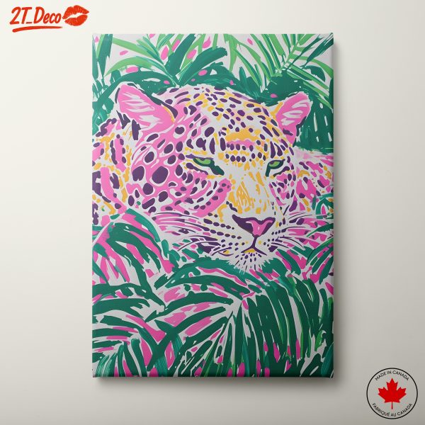 Colorful Leopard in Jungle Art