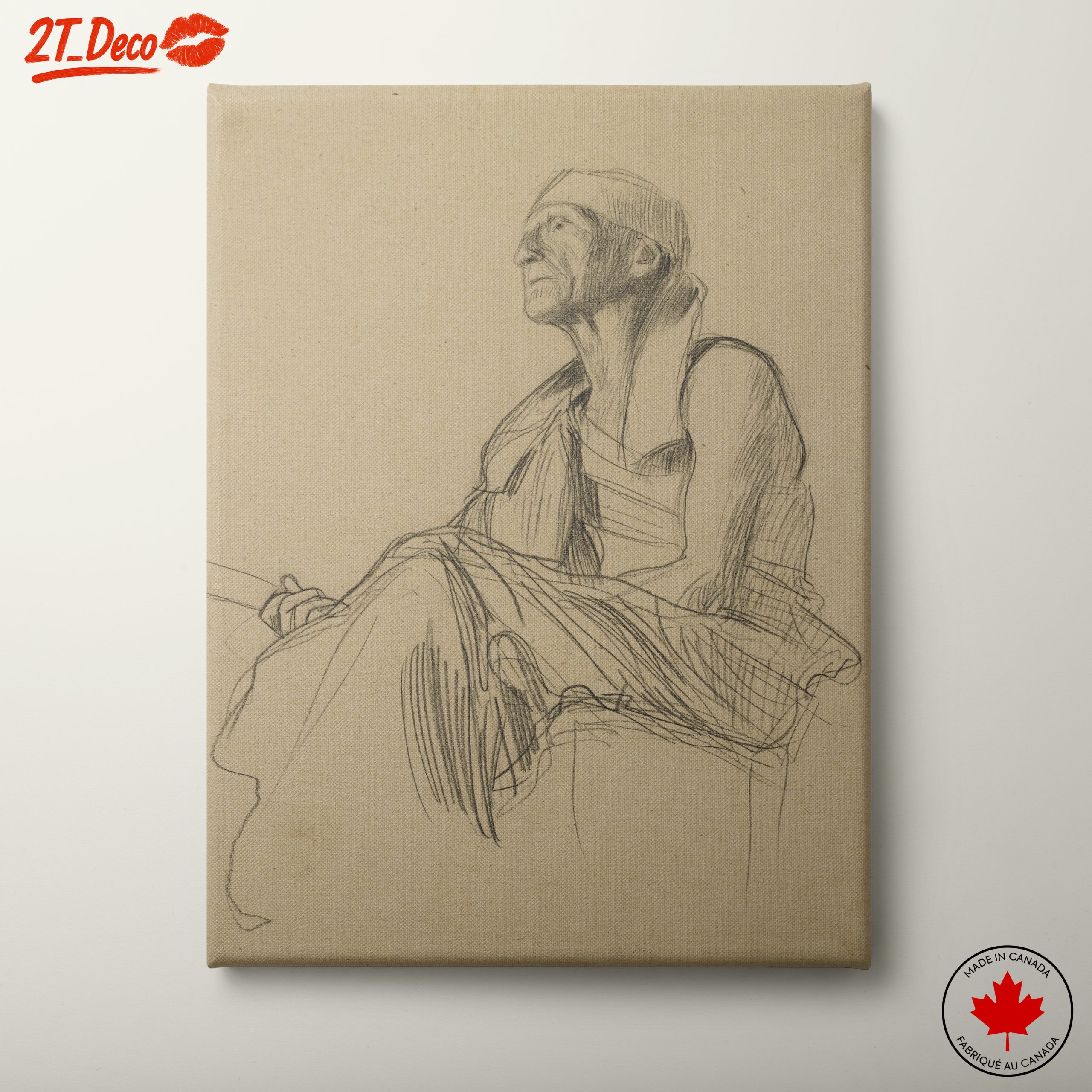 Stylized Contemporary Portrait of an Elderly Subject