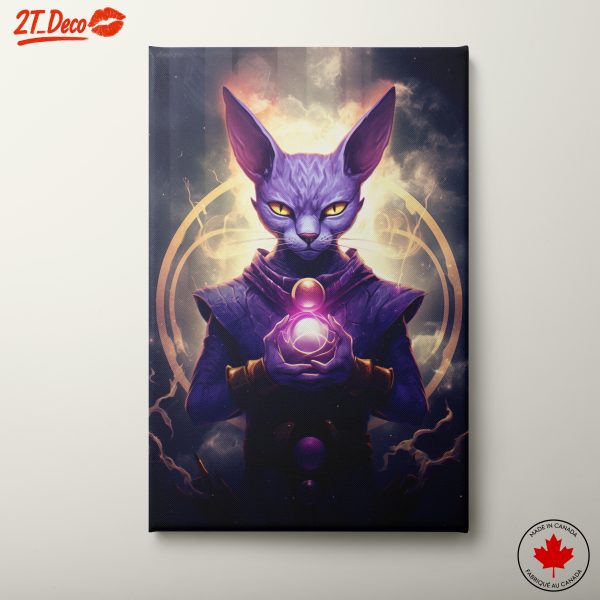 Mystical Purple Cat Character Art 2